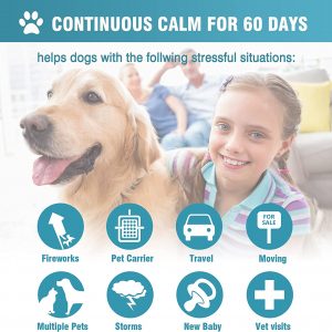 MONTAUR CPFK CALMING COLLAR FOR DOGS REDUCES ANXIETY AND STRESS 60-DAY ADJUSTABLE FOR ALL DOG SIZES